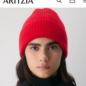 Aritzia Cashmeare beanie red new with tags